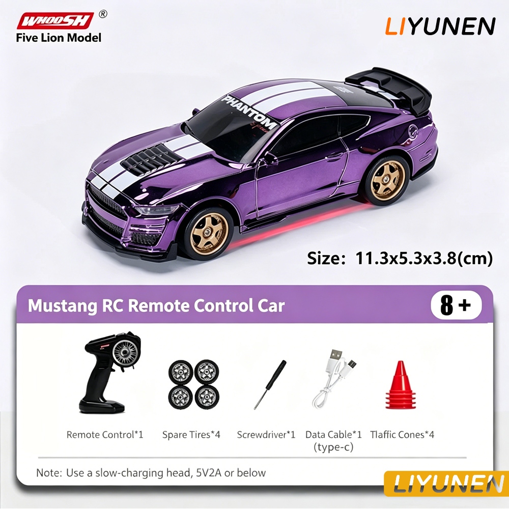 1:43 Mini 4WD RC Drift รถเดสก์ท็อปรีโมทคอนโทรล RX7 Subaru Dodge Hellcat รถรุ่น Racing JDM ยุงสําหรับของขวัญเด็ก