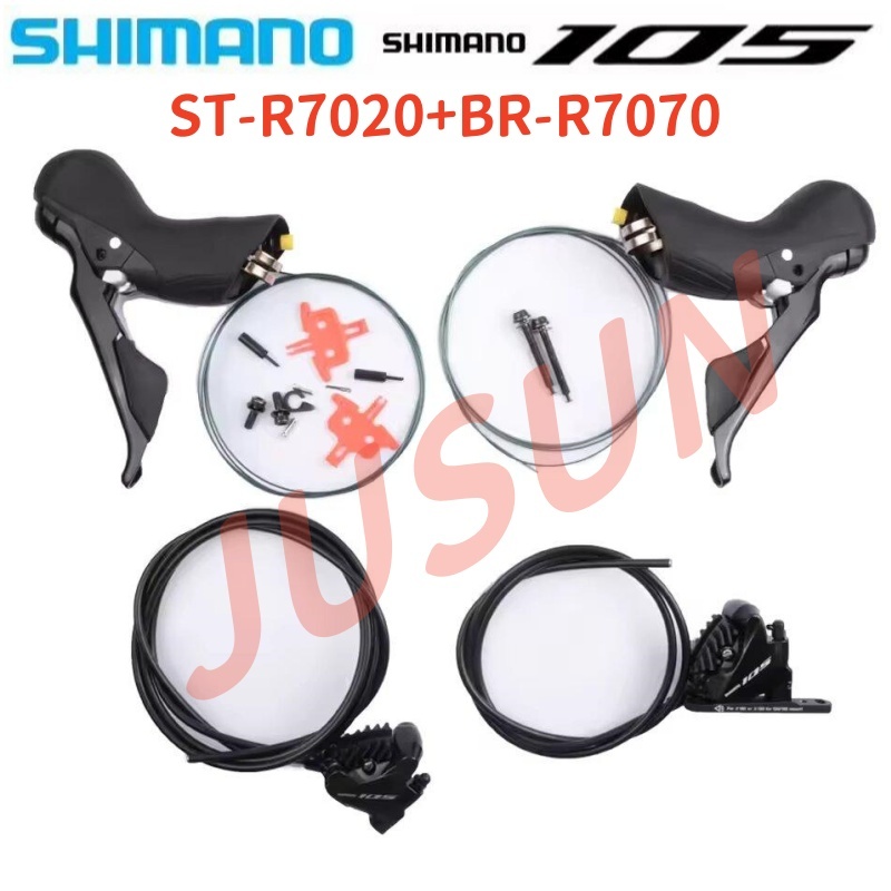 Shimano 105 R7020 2x11S ดิสก์เบรกไฮดรอลิก Dual Control Lever ST-R7020 จักรยาน Shifter BR-R7070 Calip