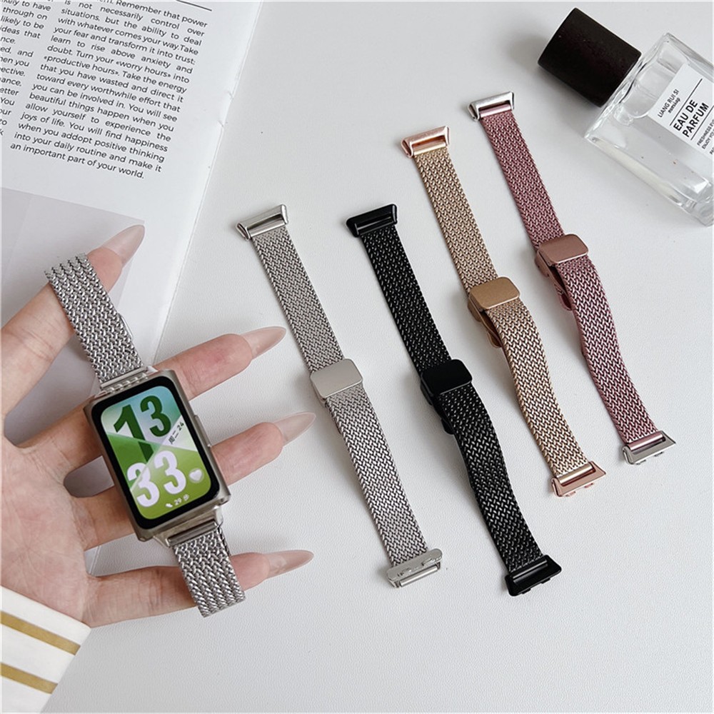 สายสแตนเลสสายนาฬิกาโลหะอุปกรณ์เสริมสร้อยข้อมือสําหรับ Huawei Band 11 Pro / Huawei Band 11