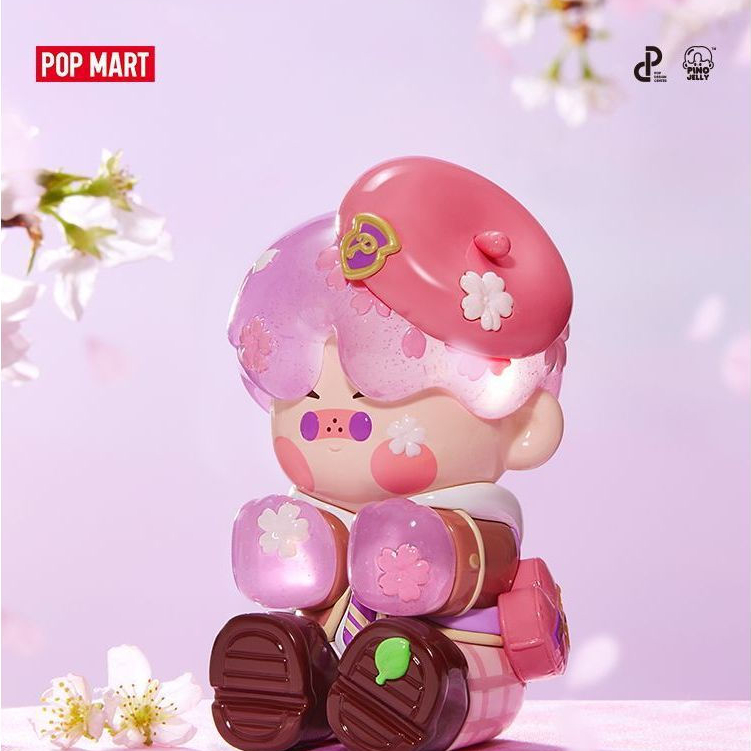 POPMART PINO JELLY PINO JELLY Cherry Blossom College Hand-Made ลิฟท์อินเทรนด์ของเล่นของขวัญเครื่องปร