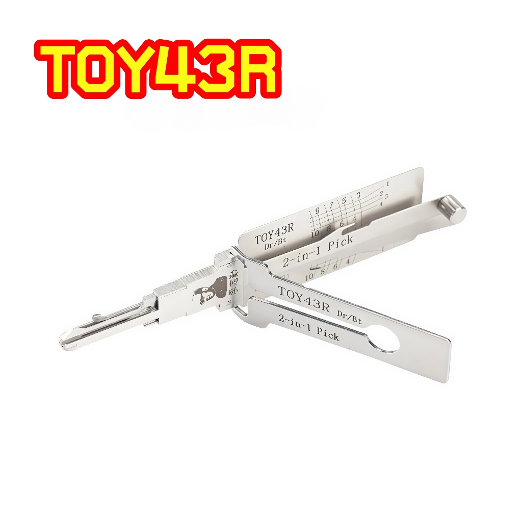 【READY STOCK】Lishi TOY43R  ปิ๊กแอนด์ถอดรหัส สําหรับ Subaru GMC Chevy 2-in-1 ถอดรหัสสแตนเลส precision