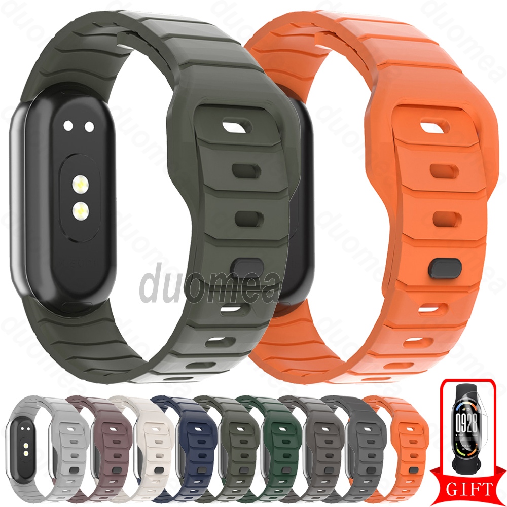 สายรัดซิลิโคนสายรัดข้อมืออุปกรณ์เสริมสร้อยข้อมือสําหรับ Xiaomi Smart Band 10 9 8 / Mi Band 10 Ceramic Edition