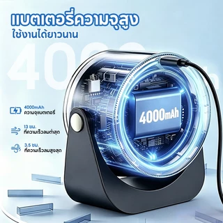 MODOFO พัดลมพกพา พัดลมตั้งโต๊ะ ไร้เสียงความเร็วสูง 2in1 ติดผนังและตั้งโต๊ะ จอแสดงผล Led 100 สปีด มุมปรับ180องศา