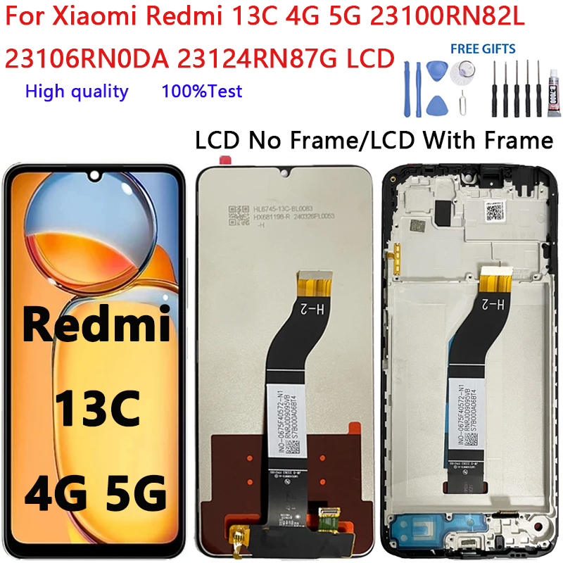 สําหรับ Xiaomi Redmi 13C 4G 5G 23100RN82L 23106RN0DA 23124RN87G จอแสดงผล LCD Touch Screen Digitizer 