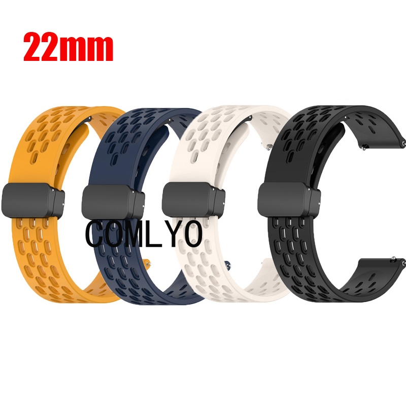 สําหรับ FILA Smart watch SW37 SW70 SW65 SW56 SW/52 สายซิลิโคนปุ่มแม่เหล็ก Soft Sports Band สายรัดข้อมือ