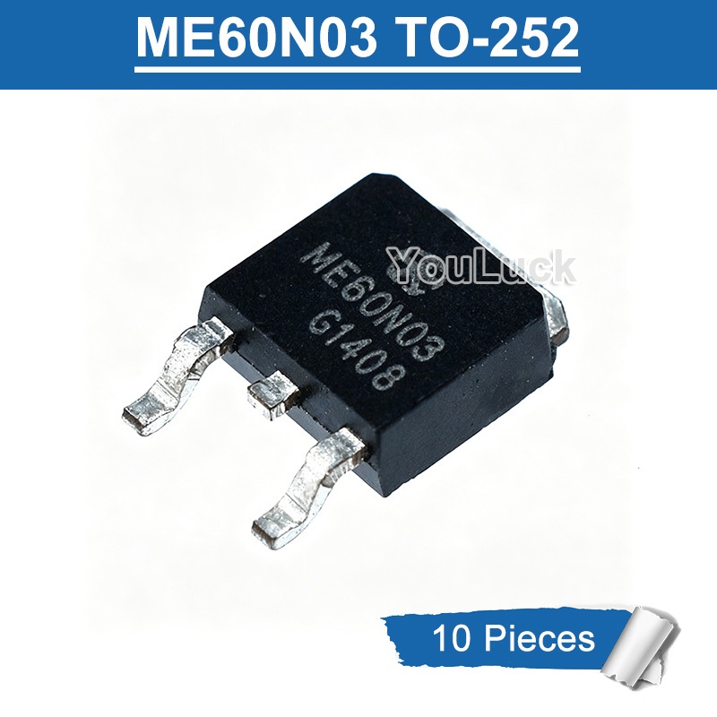 10pcs ME60N03 TO-252 ME60N03A 30V/48.5A N-Channel MOSFET ทรานซิสเตอร์ใหม่เดิม