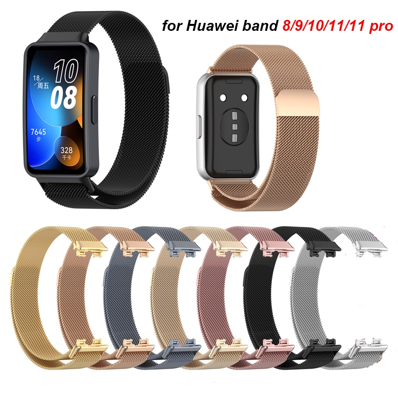 Milanese สายนาฬิกาข้อมือ สเตนเลส สําหรับ Huawei band 11 10 9 8 NFC Band 11pro