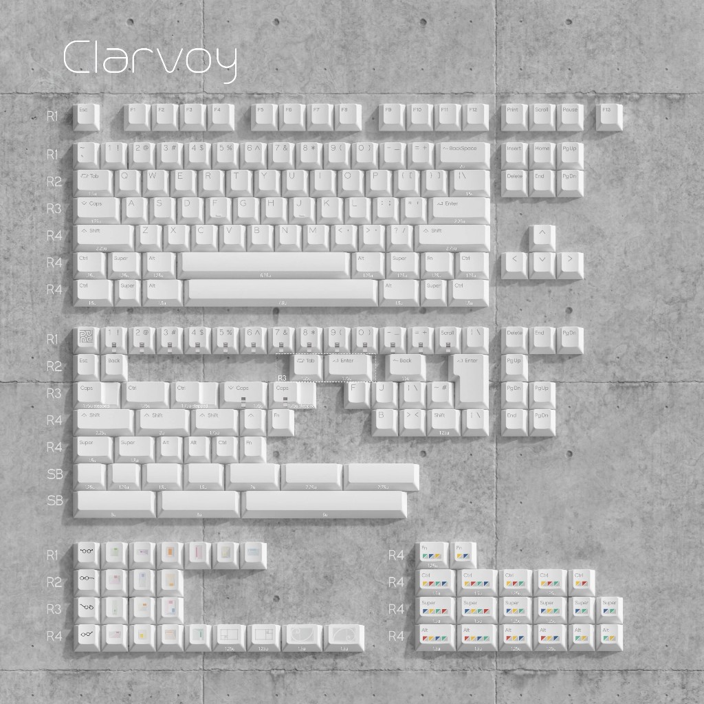 ชุดฐานชุดปุ่มกด PBTfans Clarvoy