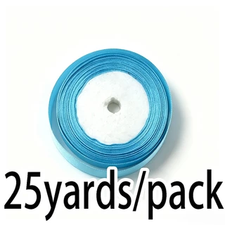 ขายส่ง (25 หลา/ม้วน) 6 มม.ริบบิ้นซาตินบรรจุภัณฑ์ของขวัญตกแต่งคริสต์มาส ทําเอง ริบบิ้นม้วนผ้า
