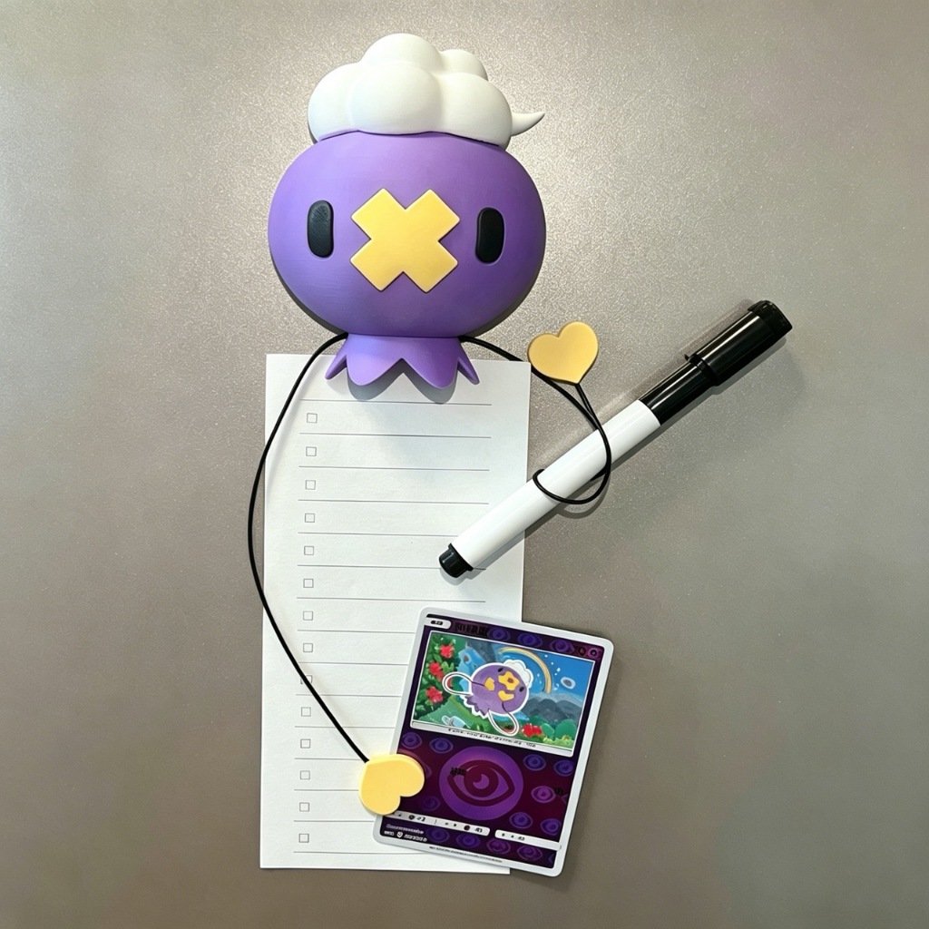 Pokémon Drifloon & Ditto ชุดตู้เย็นแม่เหล็กน่ารักที่ใส่โน๊ตคลิปปากกาอะนิเมะตกแต่ง - ของขวัญ Geeky สํ