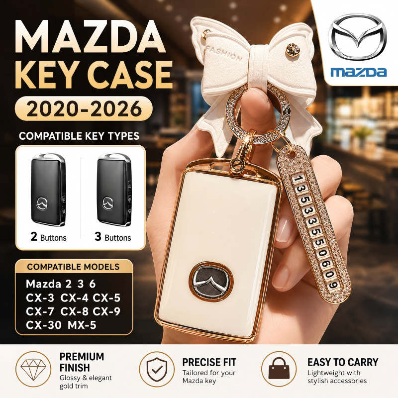Mazda Key Case Cover 2020-2026 Remote Smart Key Holder Protector สําหรับ Mazda 2 3 6 CX-3 CX-4 CX-5 