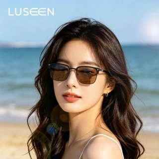 LUSEEN แว่นกันแดดโพลาไรซ์ ป้องกันรังสี UV400 กรอบทรงสี่เหลี่ยม สำหรับผู้ชายและผู้หญิง AG21062