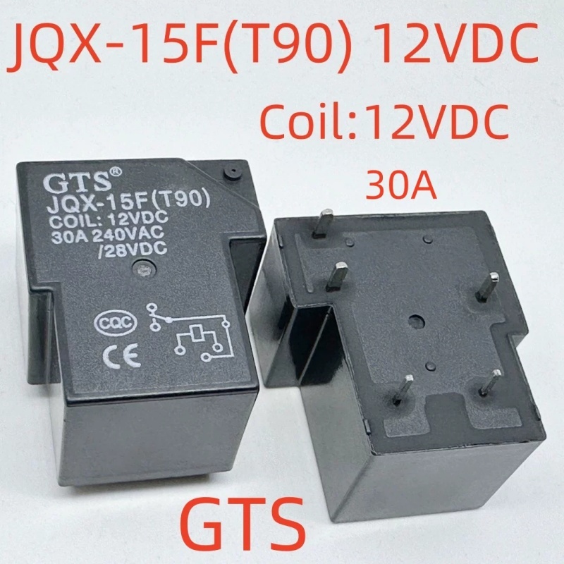 รีเลย์ JQX-15F (T90) 12VDC 30A 5 พิน