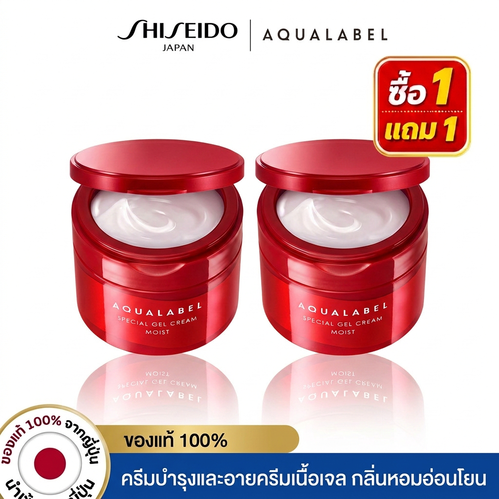 ⭐(ซื้อ 1 แถม 1)⭐AQUALABEL Special Gel Cream Ex Moist AQUALABEL Special Gel Cream Ex Moist (90g) [โดย