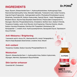 ดร. PONG MC1 Drone Melas Clear Serum - เซรั่มลดฝ้ากระ ริ้วรอย และจุดด่างดํา