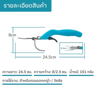 เครื่องถอนวัชพืชแบบหนีบสแตนเลส - เครื่องมือทำสวนแบบพกพา สำหรับกำจัดวัชพืช เครื่องตัดขนาดเล็ก การขุด และการกำจัดวัชพืช