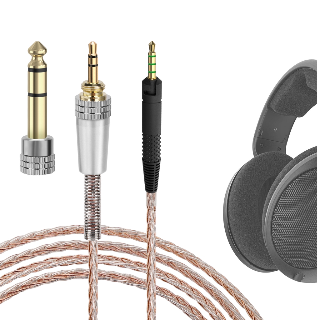 Geekria อัพเกรดสายสัญญาณเสียงใช้งานร่วมกับ Sennheiser HD620S HD599 HD598, 2.5 มม.ชุดหูฟังสําหรับ Hi-Resolution Audiophile, HiFi ชุดหูฟัง (3 ม.)