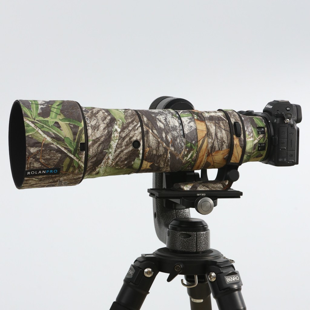 Rolanpro featured lens cover for Nikon Z 180-600mm F/5.6-6.3 VR with camouflage color