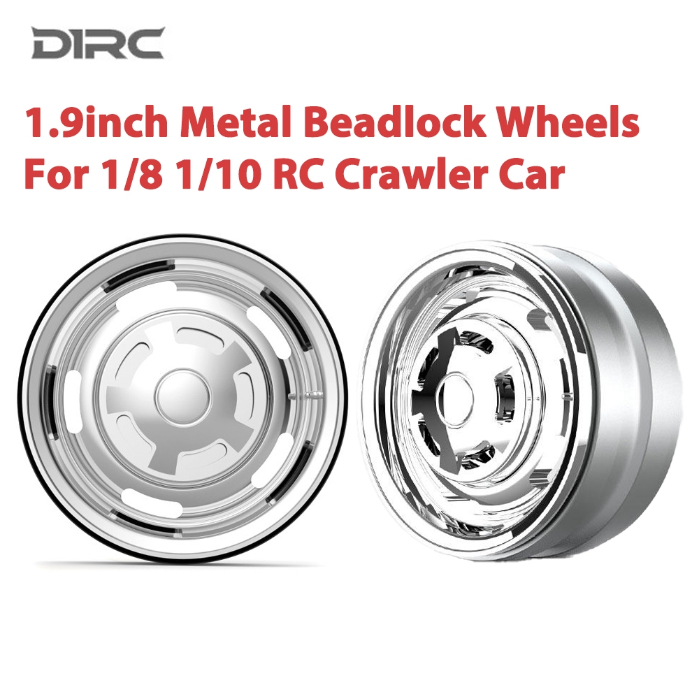 D1RC 1.9 นิ้วโลหะ Beadlock ล้อ 12 มม.อะแดปเตอร์ Hex 54*24.5 มม.สําหรับ TRX4 SCX10 1/8 1/10 RC Crawler รถอัพเกรดอุปกรณ์เสริม