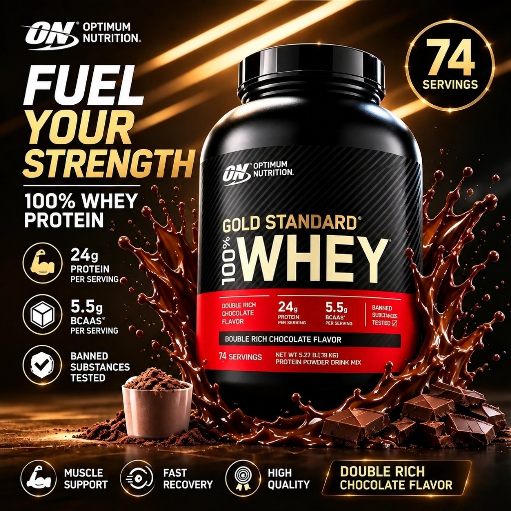 Optimum NutritionGold Standard WheyProtein Powder 2lbs/5lbs - 24g ProteinPerSeningard Product
