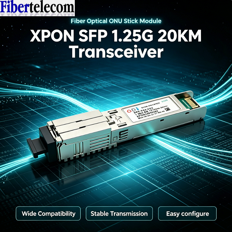 ODI PON STICK XPON(EPON/GPON) SFP ONU Stick พร้อมโมดูลขั้วต่อ MAC SC 1490/1330nm 1.25Gbps 802.3ah