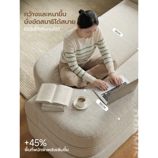 DONMIS โซฟาเบดพับได้ 3 ที่นั่ง โซฟาปรับนอนได้ โซฟาห้องนั่งเล่น เก้าอี้ห้องนั่งเล่น ขยายได้ แบบมินิมอลราคาประหยัด พร้อมหมอนอิงฟรี 2 ใบ ใช้งานง่าย ประหยัดพื้นที่