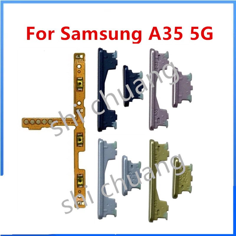 สําหรับ Samsung Galaxy A35 5G ปุ่มด้านข้างปุ่ม Flex Cable Keys ปุ่มปิดระดับเสียงขึ้นและลงด้านข้างเปล