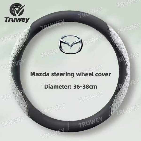 ฝาครอบพวงมาลัย Mazda mazda2 mazda3 mazda6 cx3 cx30 cx5 cx8 cx9 ฝาครอบพวงมาลัยแฟชั่น อุปกรณ์ตกแต่งรถย