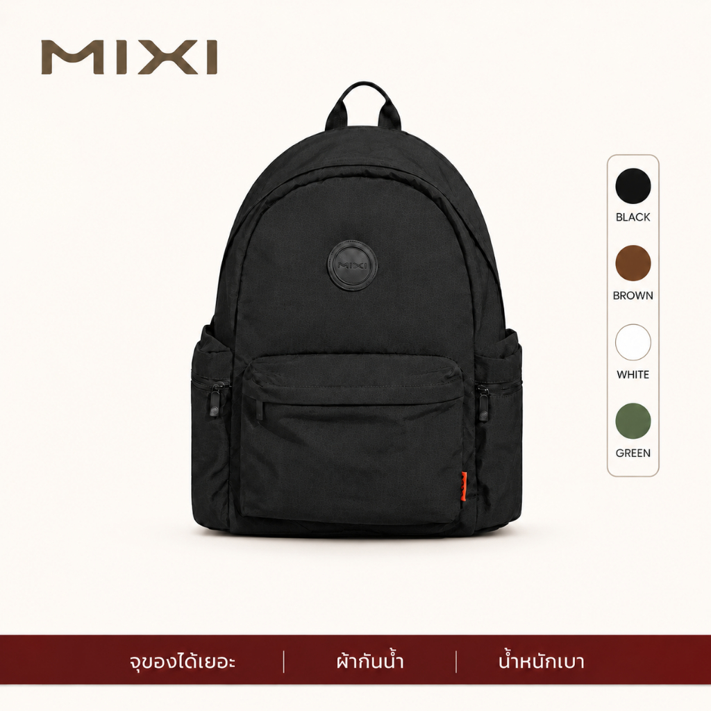 MIXI กระเป๋าเป้สะพายหลัง ใส่โน๊ตบุ๊ค 15/17 นิ้ว กันน้ำ จุเยอะ น้ำหนักเบา กระเป๋าเดินทาง KM5266