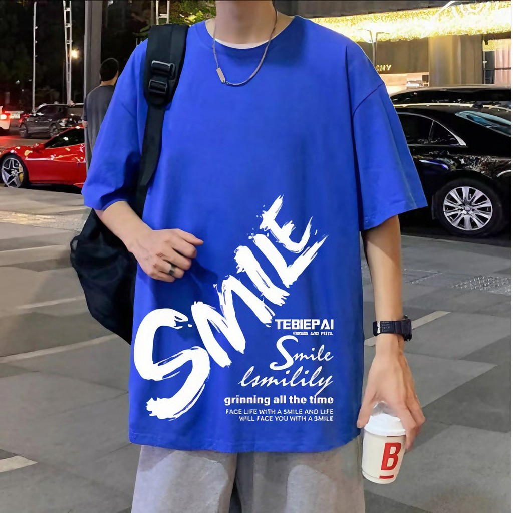 มาแล้วจ้า🥰 พร้อมส่ง🔥สวมใส่ได้ 120KG เสื้อยืด🍀เสื้อยืดแขนสั้น ทรงหลวม ลายการ์ตูน สไตล์ฮิปฮอป เรโทร ขนาดใหญ่ แฟชั่นฤดูร้อน สําหรับผู้ชาย นักเรียน