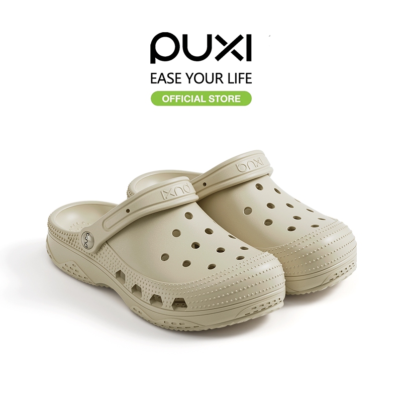 PUXI Clogs EVA ใช้ได้ทั้งชายและหญิง เฉพาะพื้นรองเท้า กันลื่น รองเท้าหัวโต ระบายอากาศได้ รองเท้าแตะไซส์ใหญ่ PX920205
