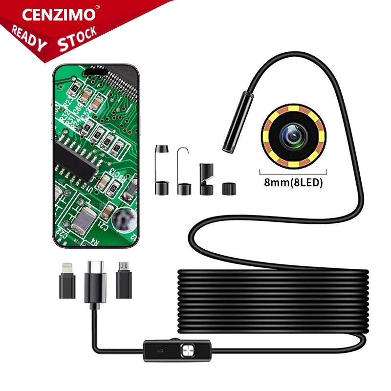 กล้องตรวจสอบ Endoscope กล้องตรวจสอบ HD พร้อม LED ปรับได้ กล้องเอนโดสโคปอุตสาหกรรมสําหรับโทรศัพท์