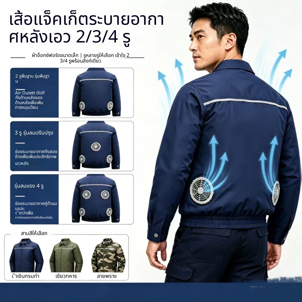 ฤดูร้อนชุดทํางานกลางแจ้งกับพัดลมระบายความร้อนกับพัดลมจับคู่12โวลต์พัดลมท็อปส์ลมสูงต่างๆเสริมเครื่องแบบมืออาชีพ4แฟนโดยรวมแจ็คเก็ต3สไตล์มุกเลียนแบบ