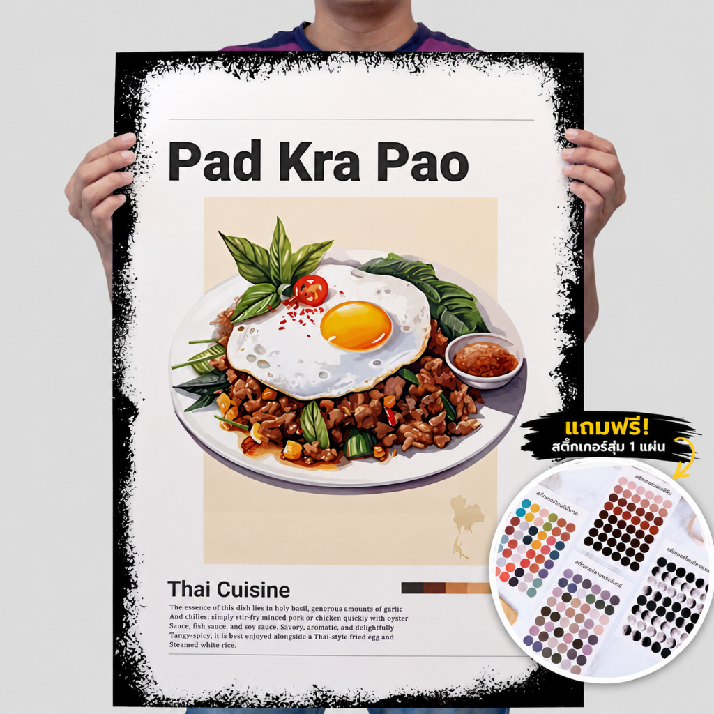 🍲โปสเตอร์กระดาษลายอาหารไทย Gaeng Kiew Wan / Papaya Salad / Glouy Chuem ภาพพิมพ์สไตล์มินิมอล ผลิตจากกระดาษอาร์ตคุณภาพสูง เหมาะสำหรับร้านอาหาร คาเฟ่ และตกแต่งบ้าน