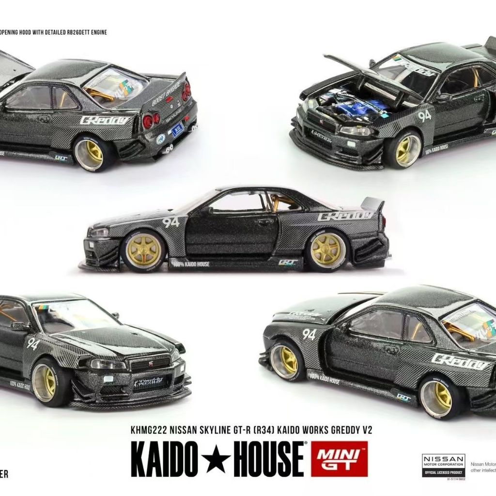 Kaido House MINIGT Nissan Skyline GTR (R34)GReddyKHMG222