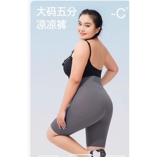 พลัสขนาดผู้หญิงเอวสูงเก็บหน้าท้องกางเกงขาสั้นฉลามยืดออกกําลังกายโยคะกีฬากางเกงขาสั้น