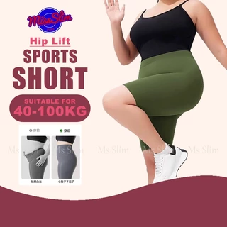 พลัสขนาดผู้หญิงเอวสูงเก็บหน้าท้องกางเกงขาสั้นฉลามยืดออกกําลังกายโยคะกีฬากางเกงขาสั้น