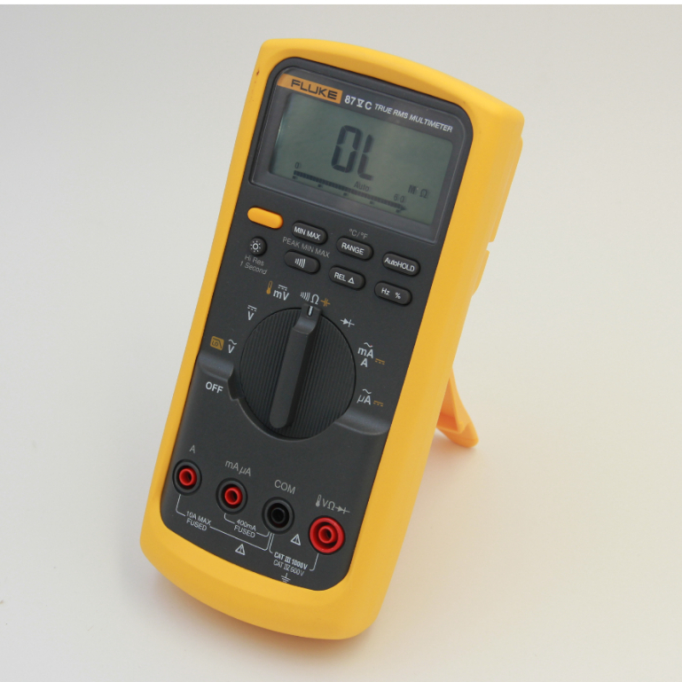 Fluke 87 VC TRUE RMS มัลติมิเตอร์แบบดิจิตอล แรงดันไฟฟ้าสูงสุด 1000 V