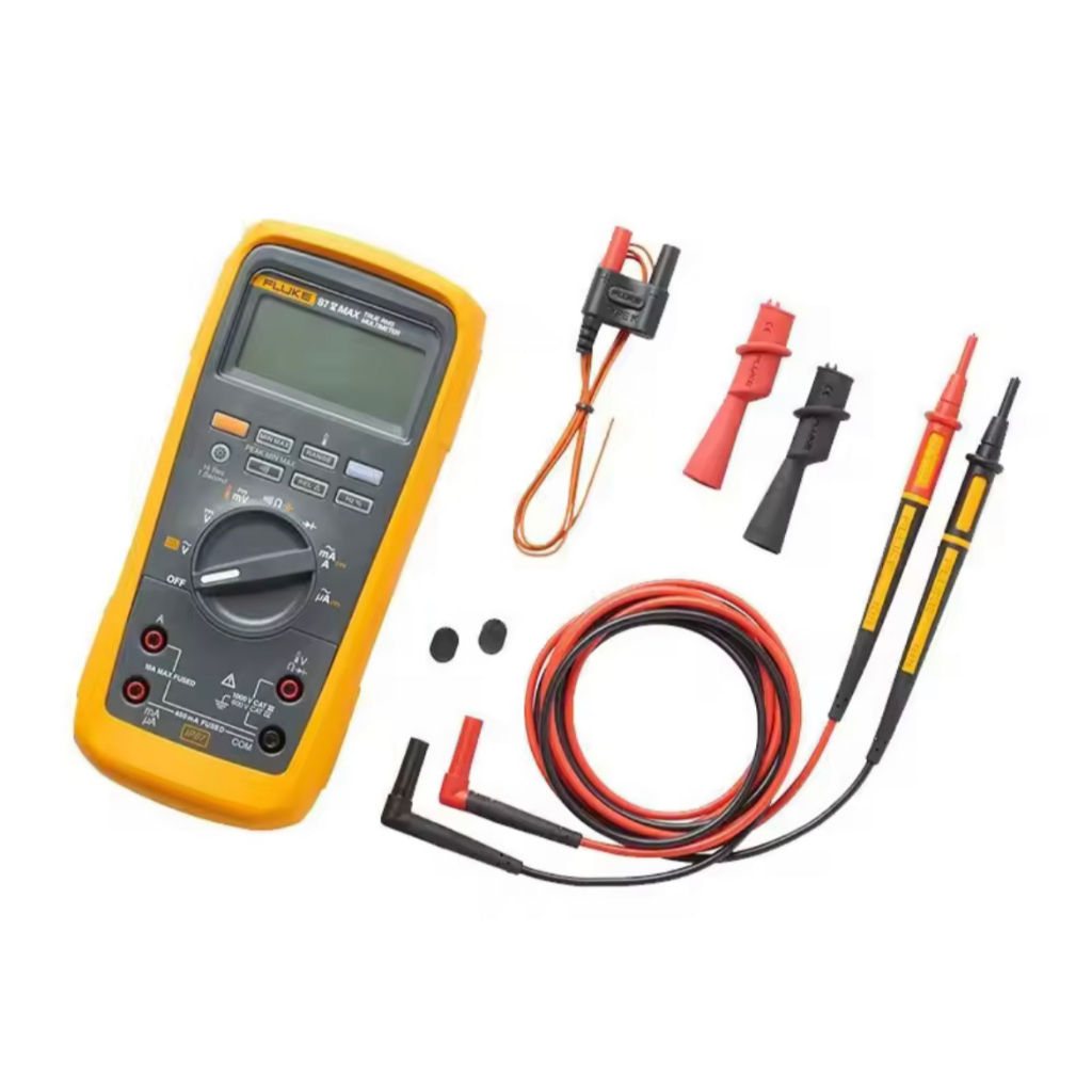 Fluke 87V MAX มัลติมิเตอร์แบบดิจิตอล AC และ DC 0.1 mV ถึง 1000 V