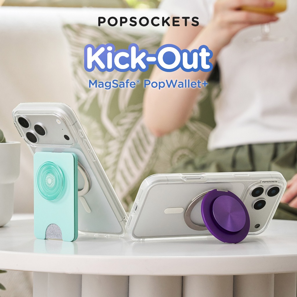 MagSafe PopWallet+ Kick Out | กระเป๋าสตางค์จับโทรศัพท์และโทรศัพท์ระดับพรีเมี่ยม | ที่วางโทรศัพท์ MagSafe และที่รองรับที่วางโทรศัพท์ MagSafe