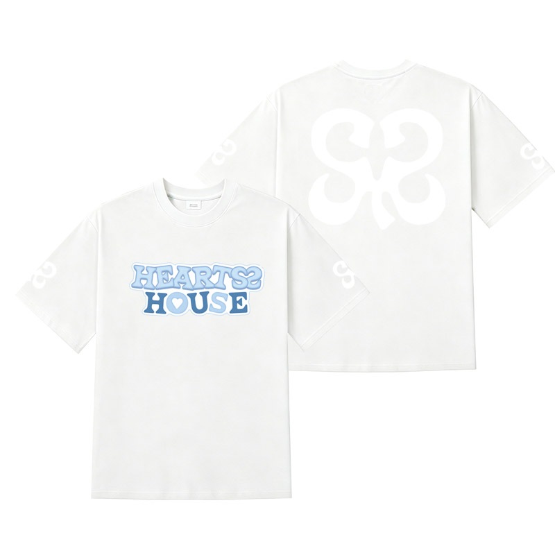 S2U Fan Merch HEARTS 2 HOUSE พิมพ์ Tee Unisex อินเทรนด์ Streetwear Kpop คอนเสิร์ตของที่ระลึก