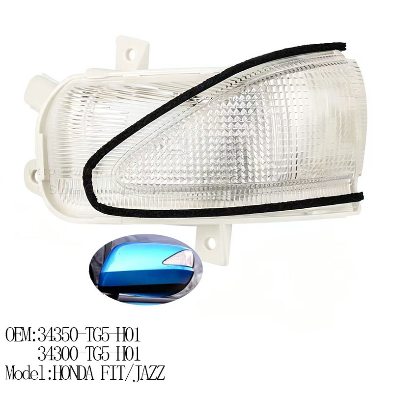 เหมาะสําหรับ Honda JAZZ/FIT TF0 GE6 GE8 GP/Insight ZE2 2009 ~ 2014 กระจกมองหลังไฟสัญญาณ OEM: 34350-T