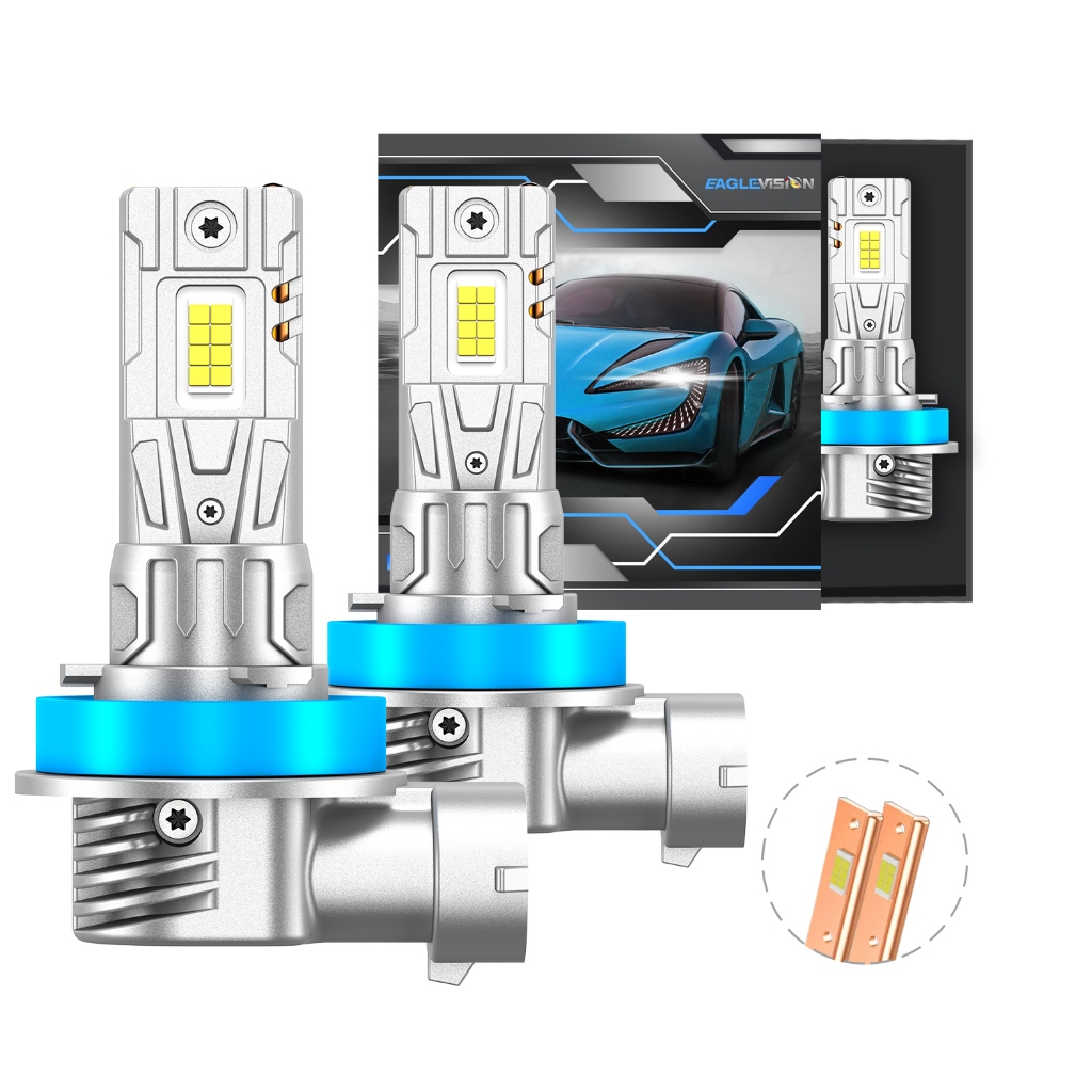 2PCS 1:1 ปลั๊กตรง Z05 LED ไฟหน้า 16 ด้าน 1700LM 30W 10-32V ZES3570 ชิปหลอดทองแดง Cooling IP68 กันน้ํ