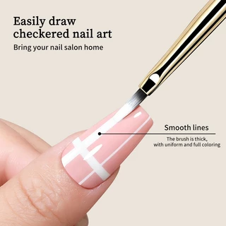 แปรงตรวจสอบเล็บวาดภาพวาดซับแปรงเล็บเครื่องมืออะคริลิยูวีเจลภาพวาดแปรงทําเองออกแบบเล็บเครื่องมือ