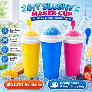 [Ready Stock] DIY Slushy Maker Cup Quick Freeze Squeeze Smoothie Maker Silicone Ice Cream Cup COD