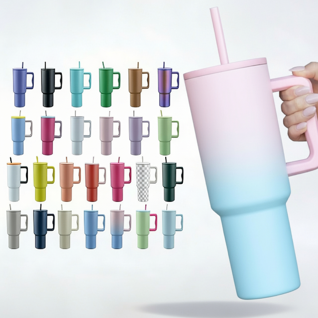 ก้วเก็บความเย็น แก้วลายน่ารัก แก้วสแตนเลส 304 ขนาด 30oz / 890ml  40oz /1200ml