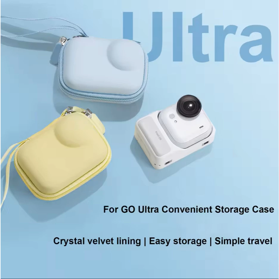Mini กระเป๋าถือและฝาปิดเลนส์ซิลิโคนสําหรับ Insta360 Go Ultra Sports Camera Organizer กระเป๋าป้องกันกรณี Standalone กระเป๋าเก็บกล้องสําหรับ Go Ultra thumbnail 3