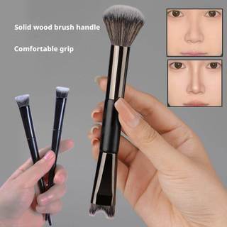 Nose Contour Brushes 2-in-1 U-Shaped Fluffy Angled Brush Dual Head Practical Makeup Tools Nose Contour U-Shaped Makeup Brush Dual-Sided Slope for Dark Circles Acne Marks concealer