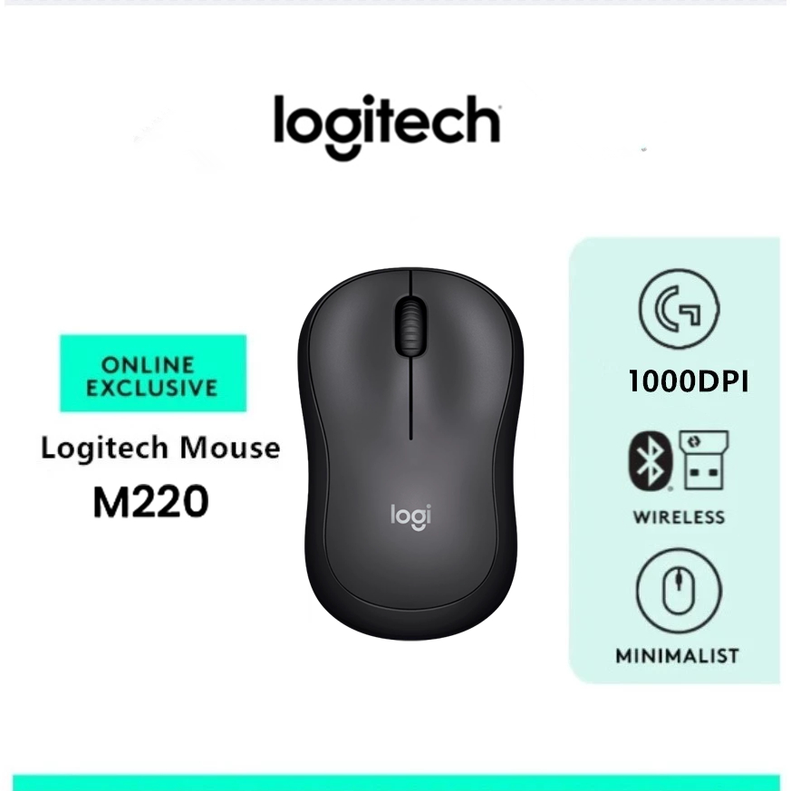 【Free Gift · While Stocks Last】Logitech M220 Silent Wireless Mouse 1000 DPI (เมาส์ไร้สาย เสียงเงียบ)