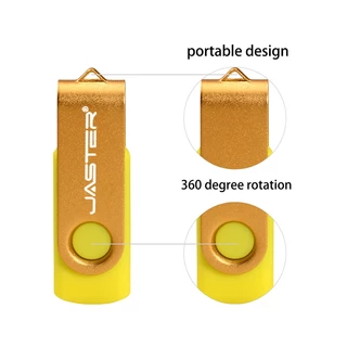 JASTER 1PCS ฟรีโลโก้ USB 2.0 แฟลชไดรฟ์ 128GB Key Chain ของขวัญ Pendrive 64GB ปากกาหมุนได้ 32GB เลเซอร์แกะสลักแฟลชไดรฟ์ 16GB พร้อมการออกแบบ Thumbdrive 8GB Memory Stick 4GB